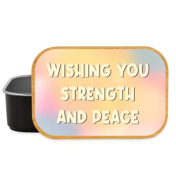 Wishing Strength Peace - Lunch Box - black - Front