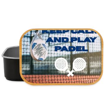 Keep calm and play padel - Lunch Box - black - Front