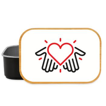Hands of love - Lunch Box - black - Front
