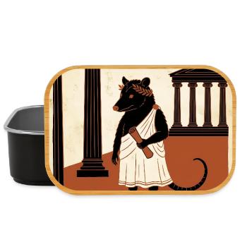 Roman Rat in Toga In Antiquity - Lunch Box - black - Front
