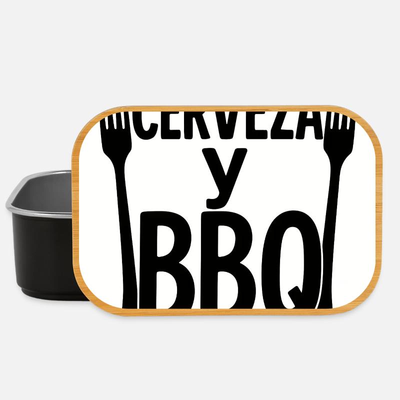 Digital Design "Beer & BBQ" - Lunch Box - black