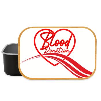 Blood Donation Heart Logo - Lunch Box - black - Front