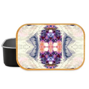 Arctic Wolves Kaleidoscope - Lunch Box - black - Front