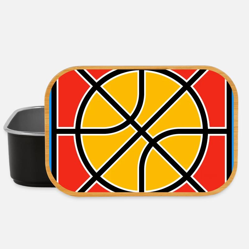 Retro Basketball Emblem - Lunch Box - black