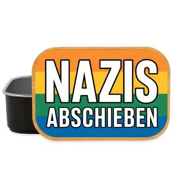 Nazis Abschieben - Antifa Tee - Lunch Box - Schwarz - Vorne