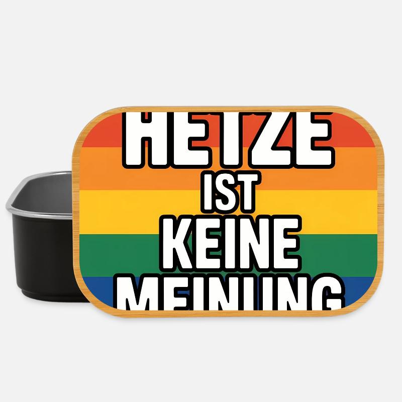 Hetze ist keine Meinung - Antifa Tee - Lunch Box - Schwarz