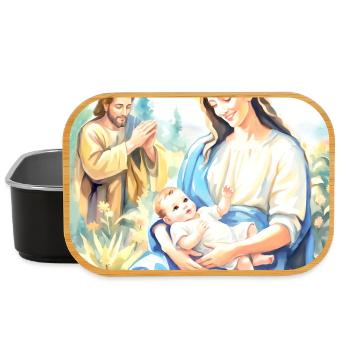 Jesu Geburt – Die Heilige Familie - Lunch Box - Schwarz - Vorne