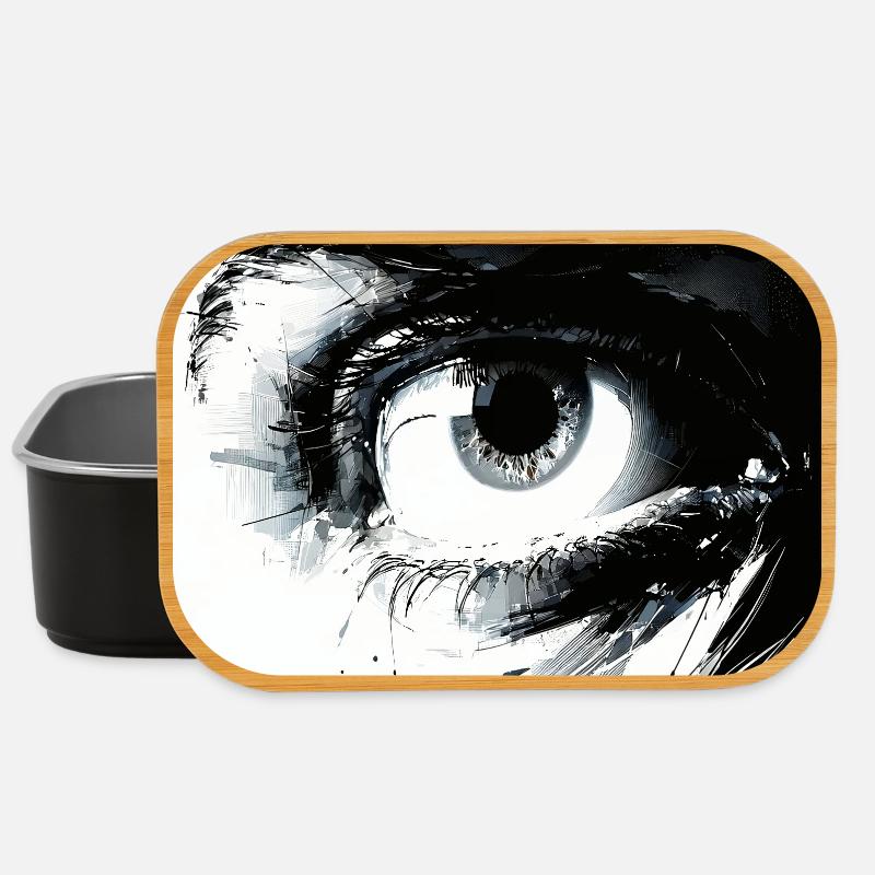 Abstract eye in black and white - Lunch Box - black