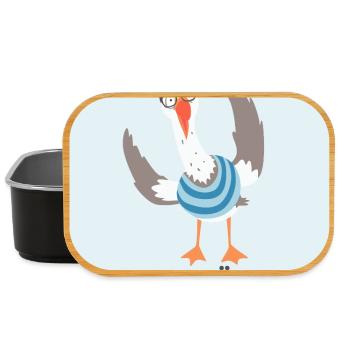 SEH-MÖWE – Funny Seagull - Lunch Box - black - Front