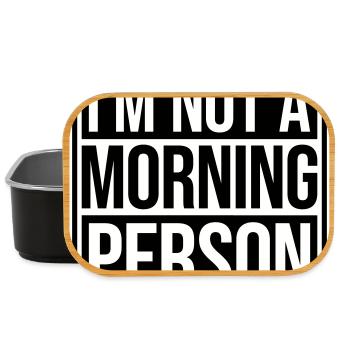 I'm Not A Morning Person Lustig Müde Morgenmuffel - Lunch Box - black - Front