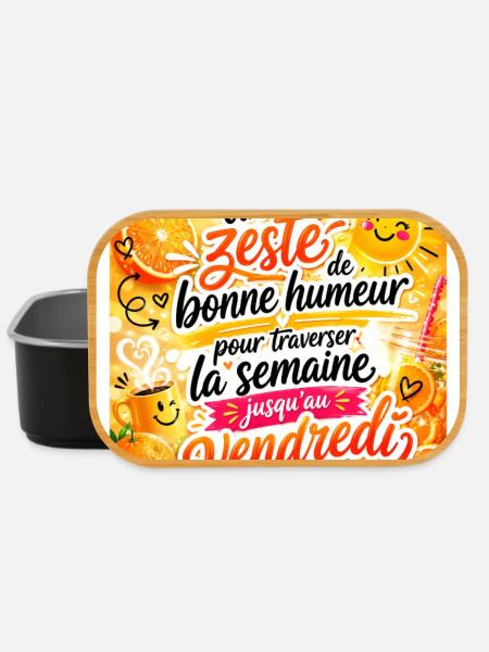 Un zeste de bonne humeur pour traverser la semaine - Boîte à goûter - noir