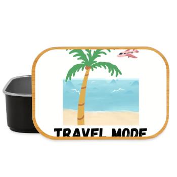 Travel Mode Tropical Beach Design - Lunch Box - Schwarz - Vorne