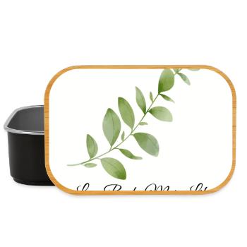 Moins de précipitation, plus de vie | Vintage botanique minimaliste - Boîte à goûter - noir - Devant