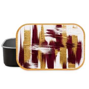 Abstraction Or et Grenat - Boîte à goûter - noir - Devant
