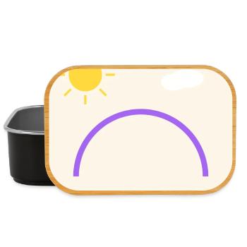 Lila Schleife in wenig Sonne - Lunch Box - Schwarz - Vorne