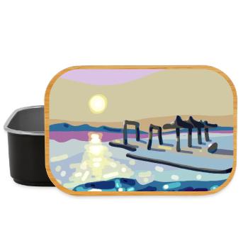 Westlich über die Wellen mit einem Pier - Lunch Box - Schwarz - Vorne