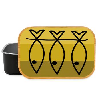 FISH. APRIL FOOL. HOLIDAY. SUMMER. HUMOR - Lunch Box - black - Front