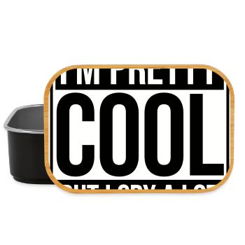 I'm Pretty Cool But I Cry A Lot Funny Emotional - Lunch Box - black - Front