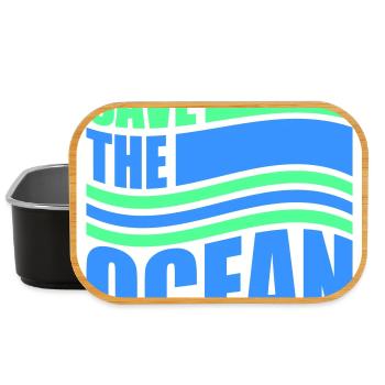 Save The Ocean Ocean Activism Environment Statement - Lunch Box - black - Front