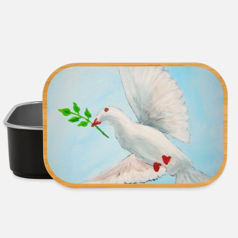 Colombe de paix avec branche - Boîte à goûter - noir