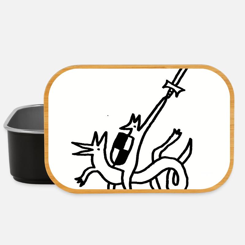 Held_mit_Schwert - Lunch Box - black