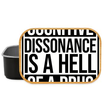 Cognitive Dissonance Is A Hell Of A Drug Spruch - Lunch Box - Schwarz - Vorne