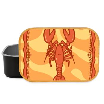 Red Lobster Illustration - Lunch Box - black - Front