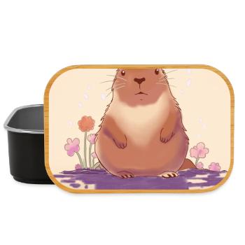 Pastel Lac Capybara - Boîte à goûter - noir - Devant
