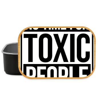 No Time Toxic People Boundaries Self Care Saying - Lunch Box - black - Front