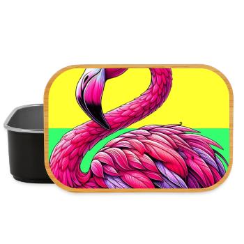 Flamant - Boîte à goûter - noir - Devant