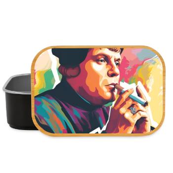 Martin Luther en fumant - Boîte à goûter - noir - Devant