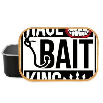 Rage Bait King Online Troll Attention Fun - Lunch Box - black - Front