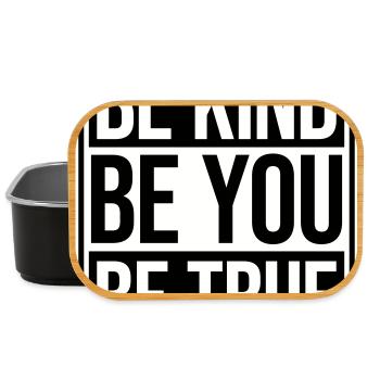 Be Kind Be True Be You Inspirierend Selbstliebe - Lunch Box - Schwarz - Vorne