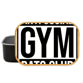 Anti Social Gym Rats Club Lustig Fitness Spruch - Lunch Box - Schwarz - Vorne