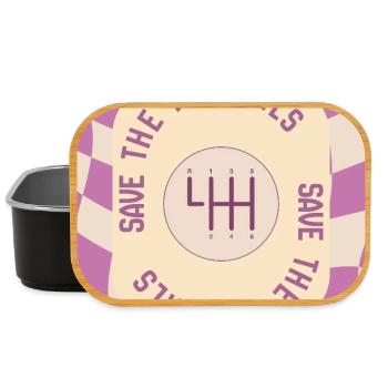 Save The Manuals Design für Petrolheads - Lila - Lunch Box - Schwarz - Vorne