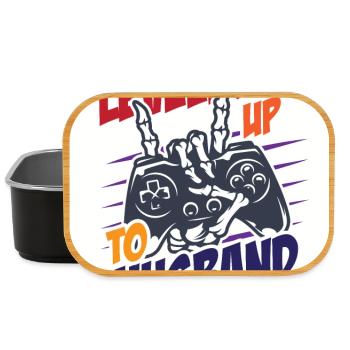 Funny leveling upto husband shirt |New Husband | - Lunch Box - Schwarz - Vorne