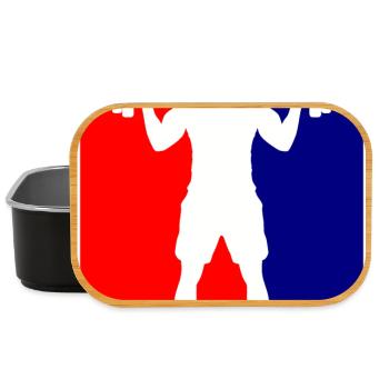 Bodybuilder Fitness Logo - Lunch Box - black - Front