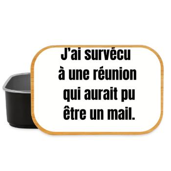 Useless Meeting – Office Humor - Lunch Box - black - Front
