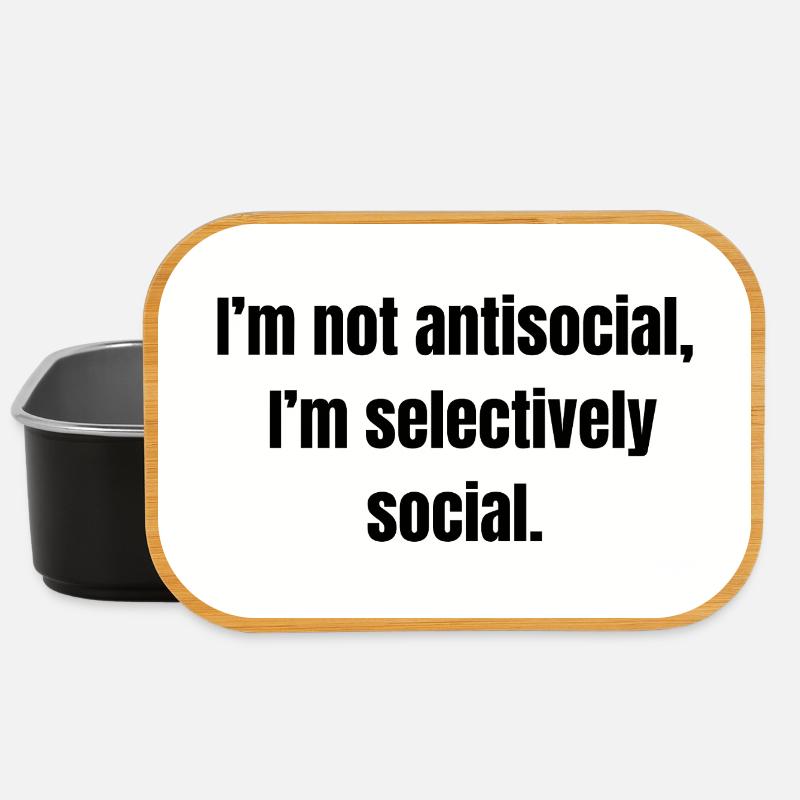 Selektiv sozial – introvertierte Definition - Lunch Box - Schwarz