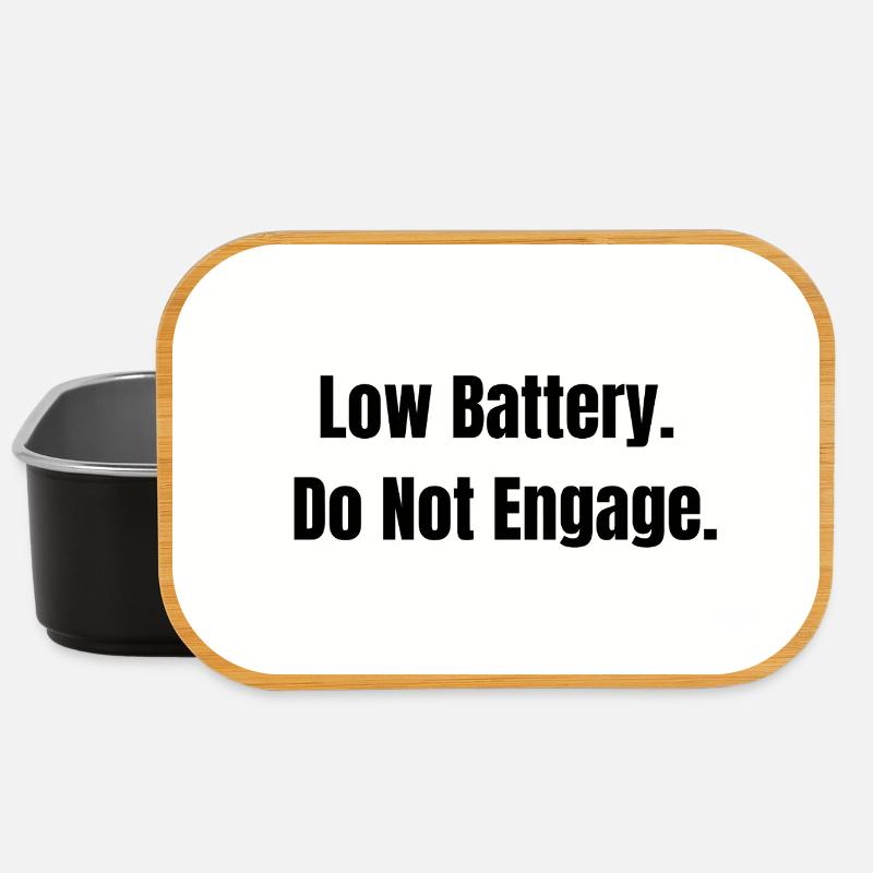 Low Battery – Social Mode Off - Lunch Box - black