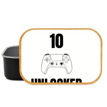 Level 10 Unlocked - Birthday T-Shirt Gamer - Lunch Box - black - Front
