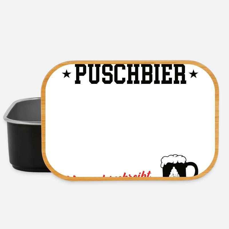 Guestbook Püschbier Babyshower Pullerparty New Papa - Lunch Box - black
