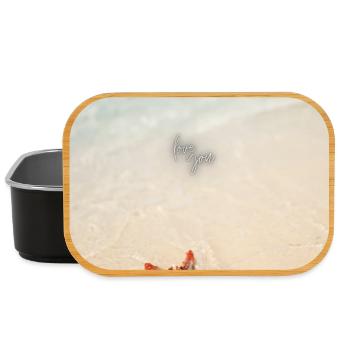 Liebe am Strand und Seesterne - Lunch Box - Schwarz - Vorne