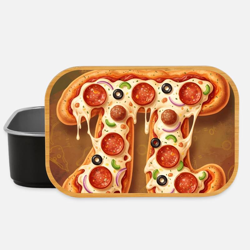 Pizza forme de pi - Boîte à goûter - noir