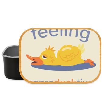 Feeling Unproducktive – Funny Duck - Lunch Box - black - Front