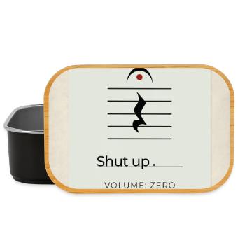 Shut up – Volume Zero Minimal Design - Lunch Box - Schwarz - Vorne