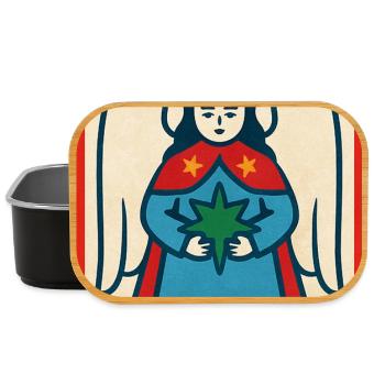 Vintage-Engel-Emblem-Druck - Lunch Box - Schwarz - Vorne
