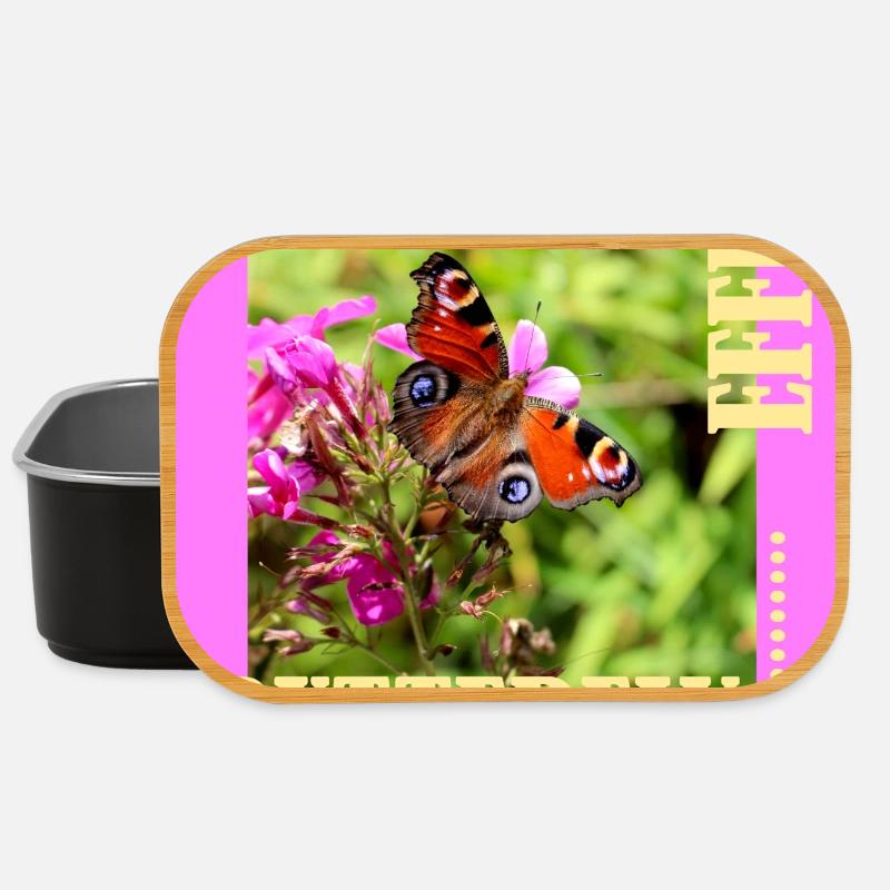Conception de photos à effet papillon - Boîte à goûter - noir