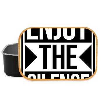 Enjoy The Silence Saying Calm Silence Introvert - Lunch Box - black - Front