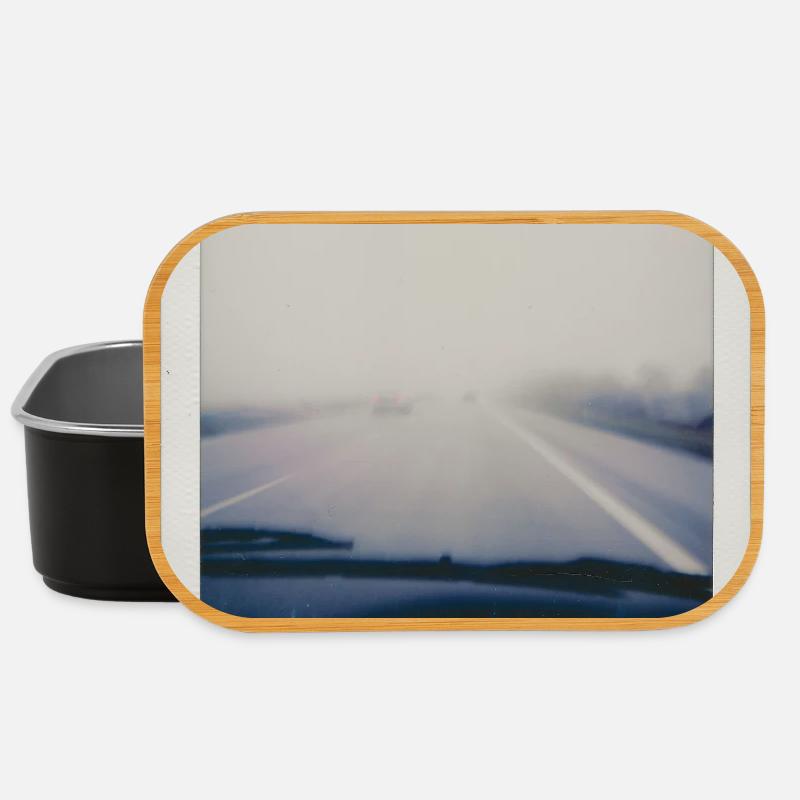 Neblige Autobahn - Lunch Box - Schwarz
